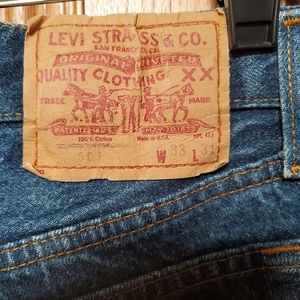 Vintage Levis 501 button fly jeans
